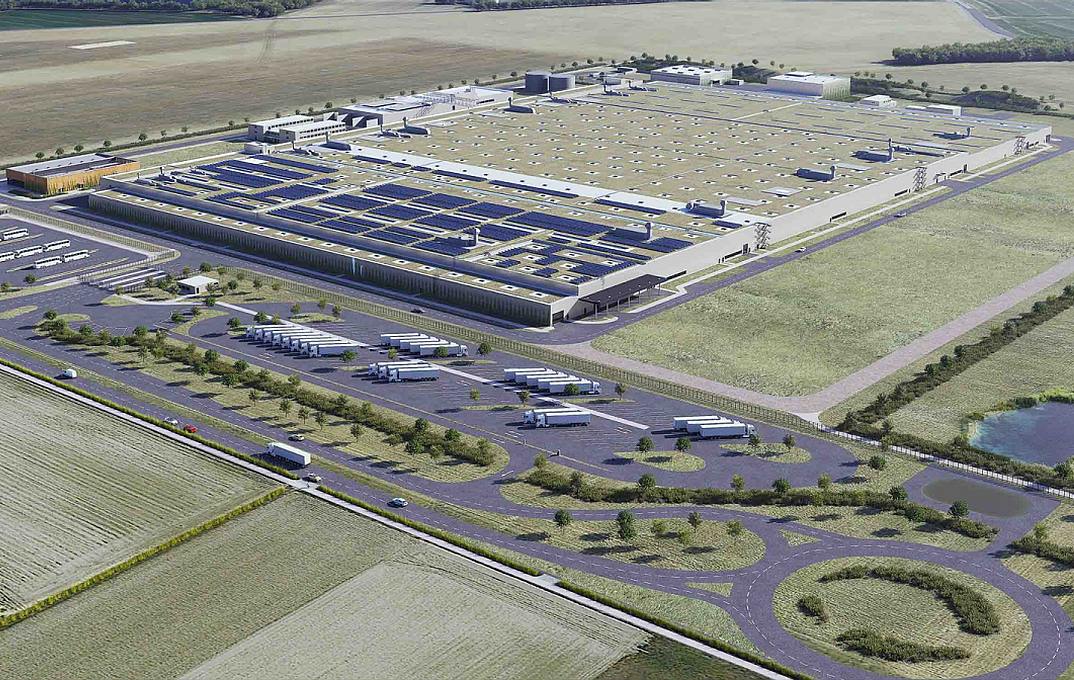 aerial shot of the BMW Group plant